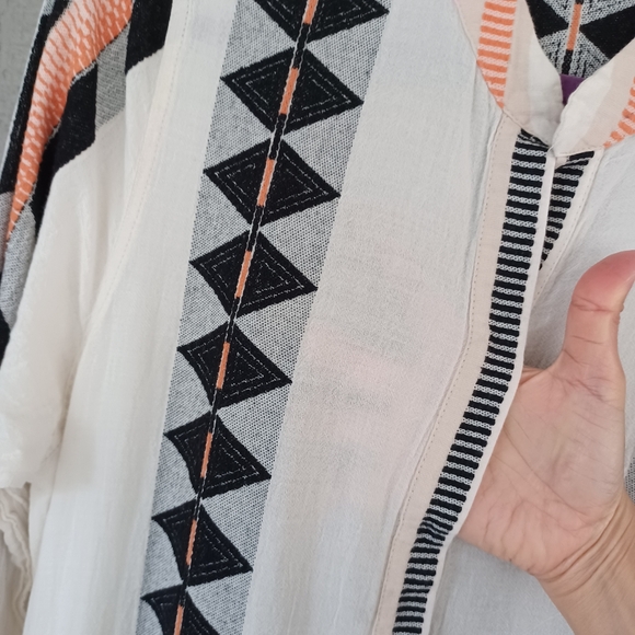 Anthropologe Devotion Twins Long Sleeve Dress Size M Women Boho Cotton Pockets - Picture 5 of 14